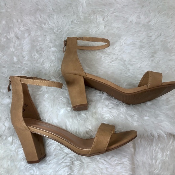 LUV MARK NIXTY WOMENS STRAPPY CHUNKY HEELS 9 - Picture 2 of 11